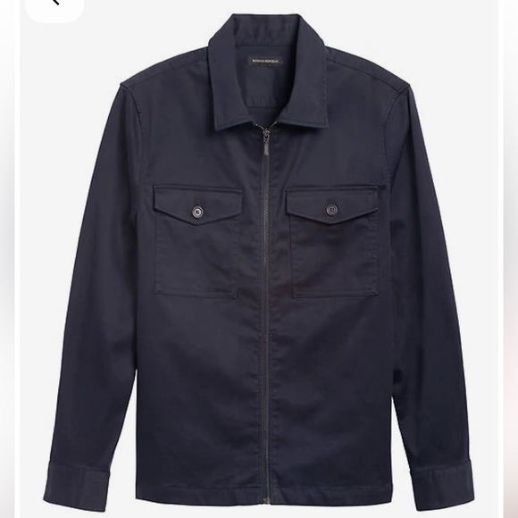 Banana Republic Men’s Rapid Movement Shirt Jacket Navy Medium